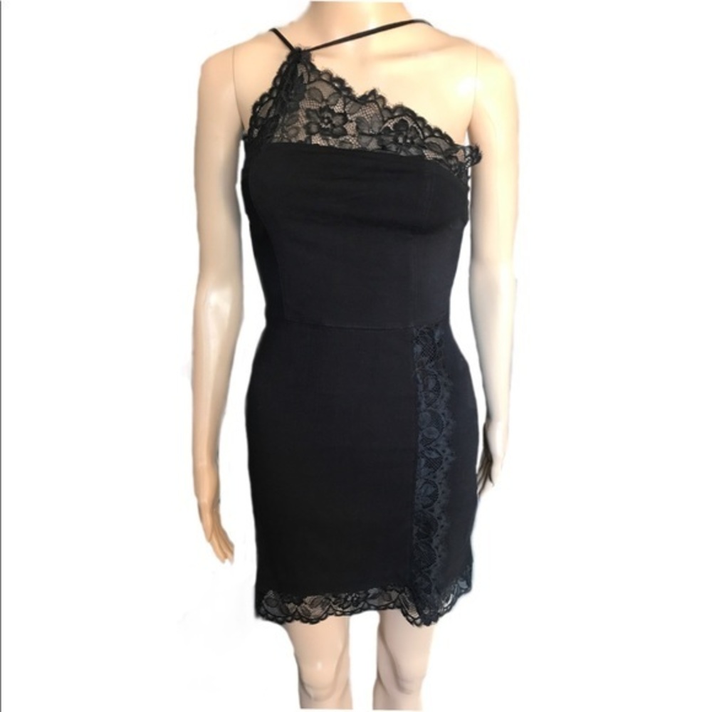 Free People Black Bodycon dress crepe NWT - Picture 5 of 8